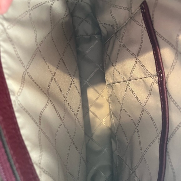 Michael Kors Burgundy Leather Tote - Picture 6 of 7